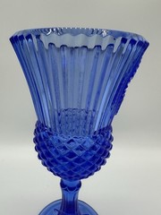 Vintage Fostoria Avon Cobalt Blue George Washington Goblet Bicentennial 1976
