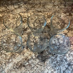 5-Iced Tea Goblet – Laurel (Gray Cut) by ANCHOR HOCKING (Discontinued Piece)
