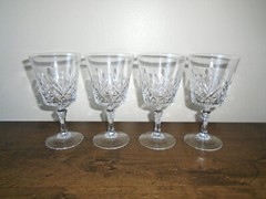 Cristal D’Arques-Durand Chantilly Taille Beaugency Crystal Water Glasses Goblets