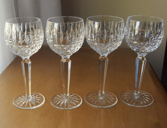 Waterford Maeve set of four hock wine goblets~Gothic mark~Ireland~Pristine