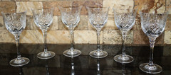 Vintage Mikasa Westminster Lead Crystal Glass 8 oz. Water Goblets Set of 6