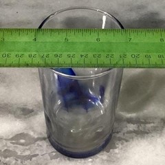 Libbey Impressions Cobalt Blue Ribbon Tumblers, Set of 2, Swirl Dimpled Glasses