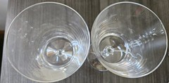 Edwards Coat of Arms Genuine Lead Crystal Etched Family Crest Wine Glass Gob X2