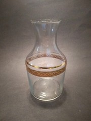 Vintage 1930’s-1940’s Libbey Victoria Pattern Decanter 24k Gold
