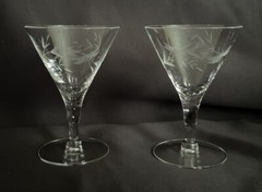 Vintage Cut Glass Cordial/Liquor Glasses Set of 10, Wheat Pattern, Various Sizes