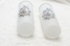 2 Federal Glass Frosted Tumbler Tom Collins Highball MCM Glasses Chinoiserie