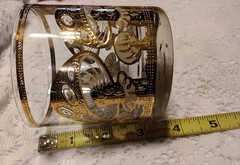 Culver 22K Gold Mushroom Lowball Drinking Glass MCM
