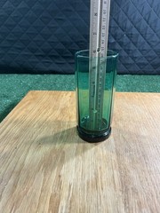 Vintage Anchor Hocking Essex green 12 oz glass tumbler 10 panel stunning