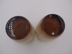 2 Vintage MCM Libbey Smokey Brown Tumblers Glasses 8 oz Weighted Rounded Bottom