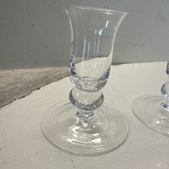 Set Of 3 Vintage Imperial Candlewick Footed Parfait Glass 3.75” Clear Stemware