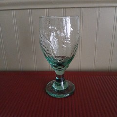 Libbey ORCHARD FRUIT GREEN Water Goblet EXCELLENT Condition Height 7″