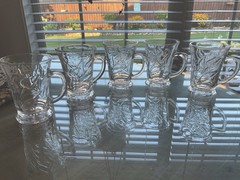 NEW 5 Studio Crystal Tulip Glasses 4” high x 3” Diameter