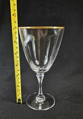 Lenox Crystal Mansfield (Gold Trim) Water Goblets 7″ Set of 8 Glasses Excellent