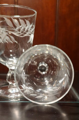 VTG Set of 4 Libbey Water Goblets Wheat Glasses (Stem 3003 Cut) Discontinued