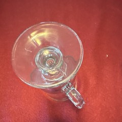 Set of 3 Clear Glass Irish Coffee Glasses, Footed Pedestal Mugs With Handles