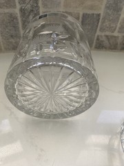 Vintage Hand-Cut 24% Lead Crystal Lidded, Made in Poland Starburst Floral Design