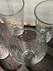 LOT6 LIBBEY COOLER AWA Dot OpticBubble 5 7/8″ Drinking Glasses Tumblers Weighted