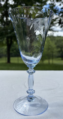 Cambridge Glass Caprice Moonlight Blue Optic 7 3/4″ Water Goblet 300 Stem VGUG