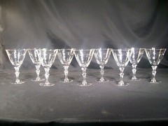 Tiffin Franciscan Linda Water Goblets Stem 17576 Set of 9