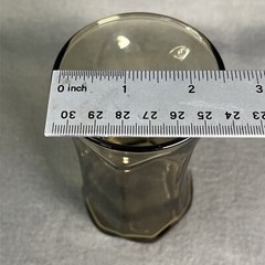 Set Of 2 Libbey Drinking Glasses Smoky Brown Clear Hexagon 5.5″ Tall Vintage