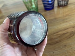 Retro Mid-Century Modern Tumblers Cut Glass Lot Of 4 Highball