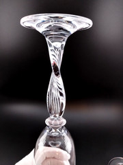 (3) MIKASA CRYSTAL~»Alessandra»~Champagne Flutes~Twisted Stem~9.5″~EXCELLENT