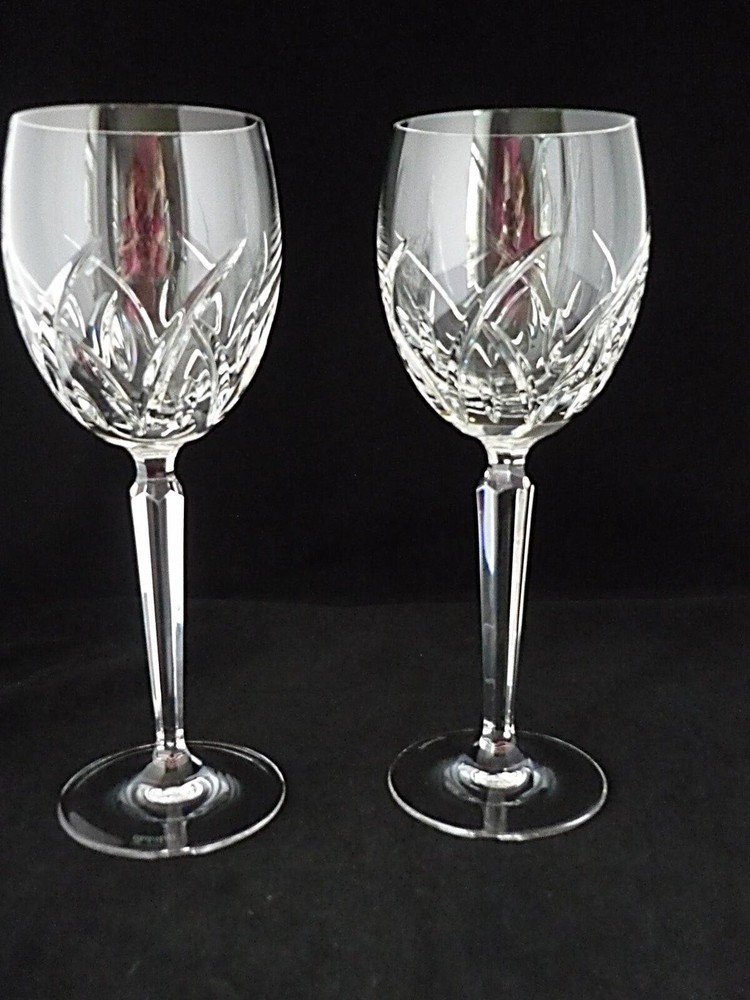 WATERFORD – LUCERNE – 2 WATER GOBLETS – 8 1/2″ – EXCELLENT CONDITION – FREE SHIP