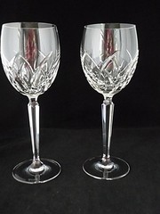 WATERFORD – LUCERNE – 2 WATER GOBLETS – 8 1/2″ – EXCELLENT CONDITION – FREE SHIP