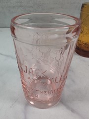 Vintage Indiana Tiara Glass Jack & Jill Child’s Nursery Rhyme Juice Tumbler Set