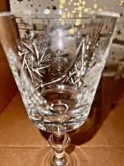 Vintage Crystal Starburst/Pinwheel Wine/Sherry Stemware~ Set of SIX