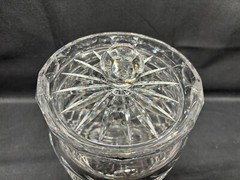 Waterford «GLANDORE» Crystal Biscuit Barrel ~ 7″ Tall x 4 3/4″ Opening