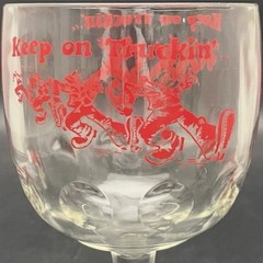 Bartlett Collins Pokee Keep On Truckin’ Goblet c1970s Made in USA 14oz 6” tall
