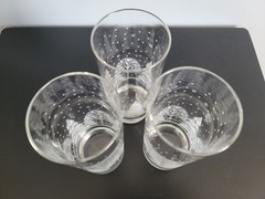Set of 3 Vintage Libbey Snowy Pines White Trees Tumblers High Ball Glasses