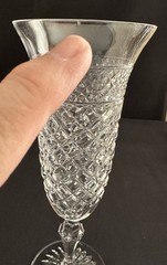 SET OF 6 JOSAIR PATRICIAN CATERINA CRYSTAL 8″ CHAMPAGNE FLUTES GLASSES GERMANY