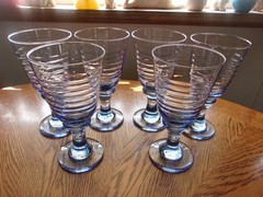 Wine Blue Sirrus Goblets 7″ Libbey – Set of 6 Glasses