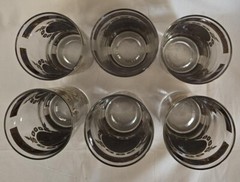Vintage Vito Bari Gold Crest Design Highball Glasses 5.75″ Set Of 6