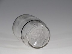 Vintage Depression Era Crystal Glass EZE Orange Advertising Tumbler c.1935