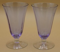 Fostoria Wisteria Lavender Tea/Water Glass (Set of 2 Neodymium Glass 5 1/2″ Tall