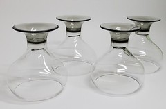 EUC 4 Rosenthal Studio Linie Romus 29300 Crystal Challis Smoke Foot Wine Glasses