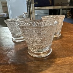 Duncan & Miller Crystal Sandwich Oyster 2 1/2″ 5 oz. Footed Fruit Cup/3
