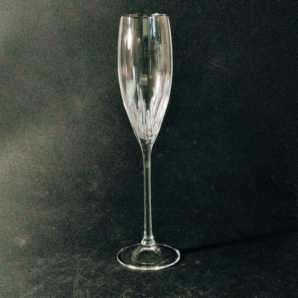 VERA WANG DUCHESS PLATINUM CHAMPAGNE FLUTE, Cut Crystal, 10 1/4″, 6Oz, WEDGEWOOD