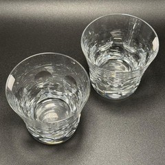 Baccarat Beluga Crystal Rock Tumbler Pair Glasses Set with box from Japan