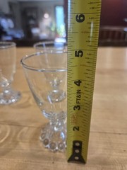 Vintage Anchor Hocking Berwick Boopie Clear Juice Wine Goblet Glasses Set Of 6