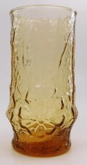 Anchor Hocking Rain Flower Water Glass Tumbler  USA Vintage