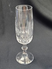 1 Vintage Schott – Zweisel Lead Crystal Cut Tango Champagne Flutes Glasses. F