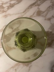 MT1257 (5) Imperial glass iced tea/sundae goblets, Old Williamsburg, Verde green