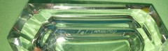 4 SIGNED Val St Lambert MCM Crystal ASHTRAY Triangular Tricorne ESTATE