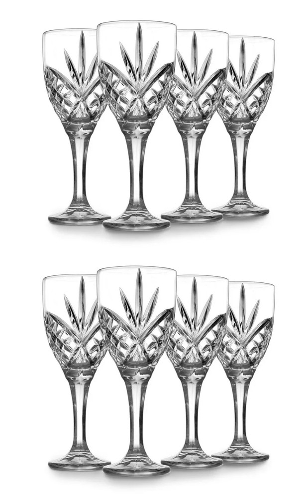 Godinger Dublin Goblets wine Glass – 10 Oz Set of 8