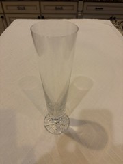 Tiffany & Co. Pilsner Glass Rock Cut Crystal, 9-3/ 4″ Tall , Made In Germany