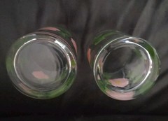 2 Franciscan Desert Rose Double Old Fashioned 12oz Tumblers 4 1/8″ Green Stem